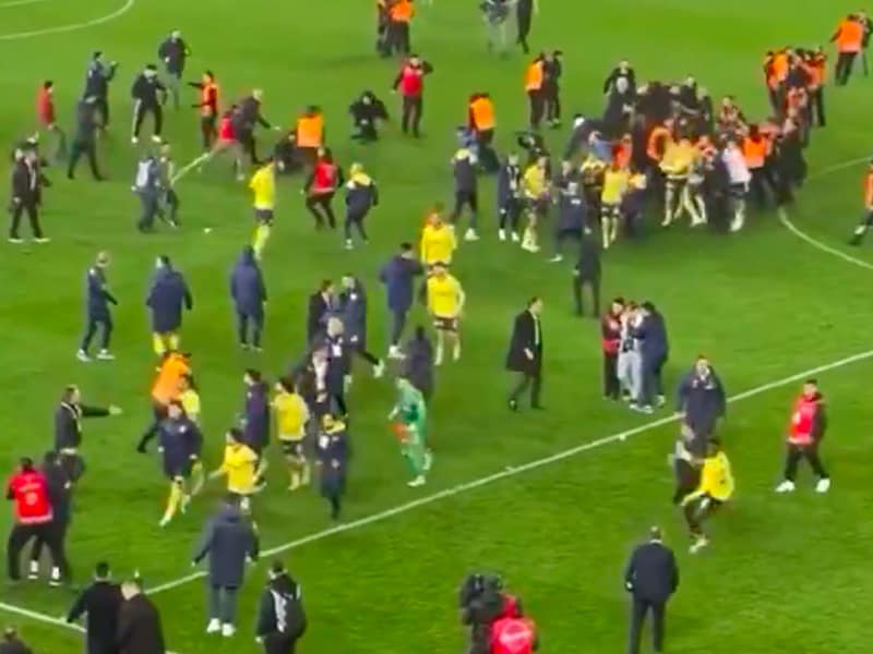 Watch: Ex-Chelsea Footballer Tries 'Spinning Kick' As Fans Invade Pitch In Turkey