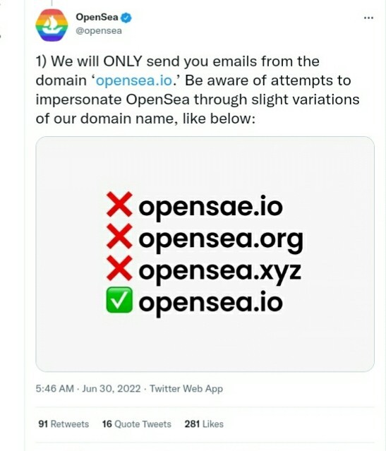 OpenSea تحذر عملائها