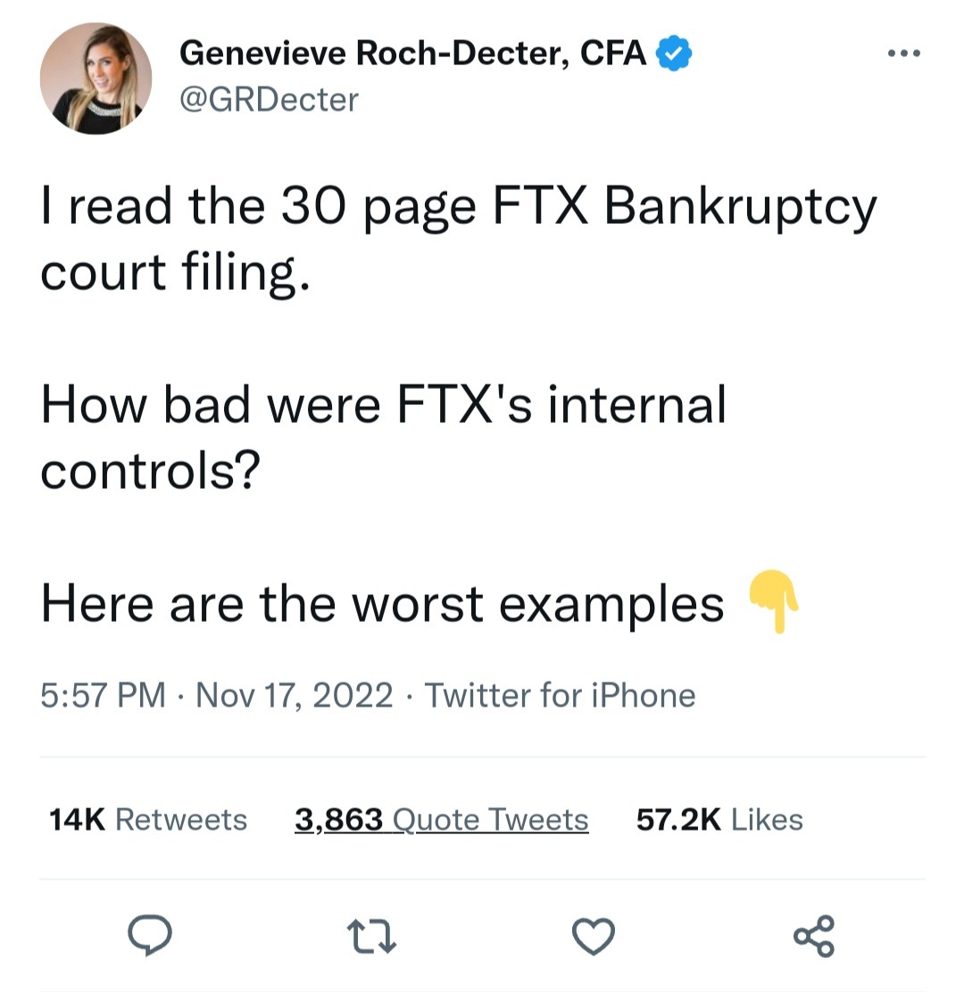 تقرير محكمة الإفلاس يثير الجدل ويكشف حقائق مرعبة عن FTX 3 تغريدة الدكتورة Genevieve حول خفايا قضية FTX.