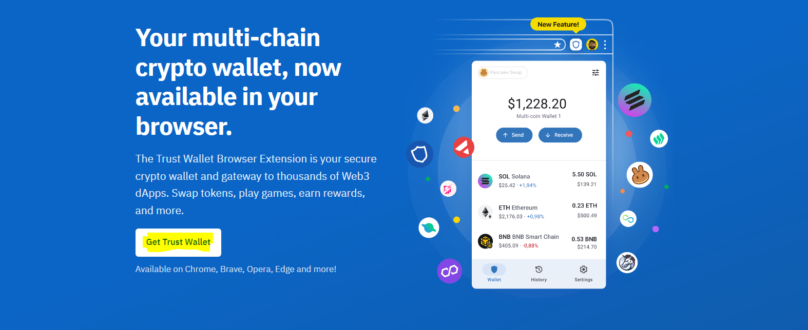 بعد طول انتظار... TrustWallet تطلق إضافة على المتصفح لمحفظتها 2 image 126
