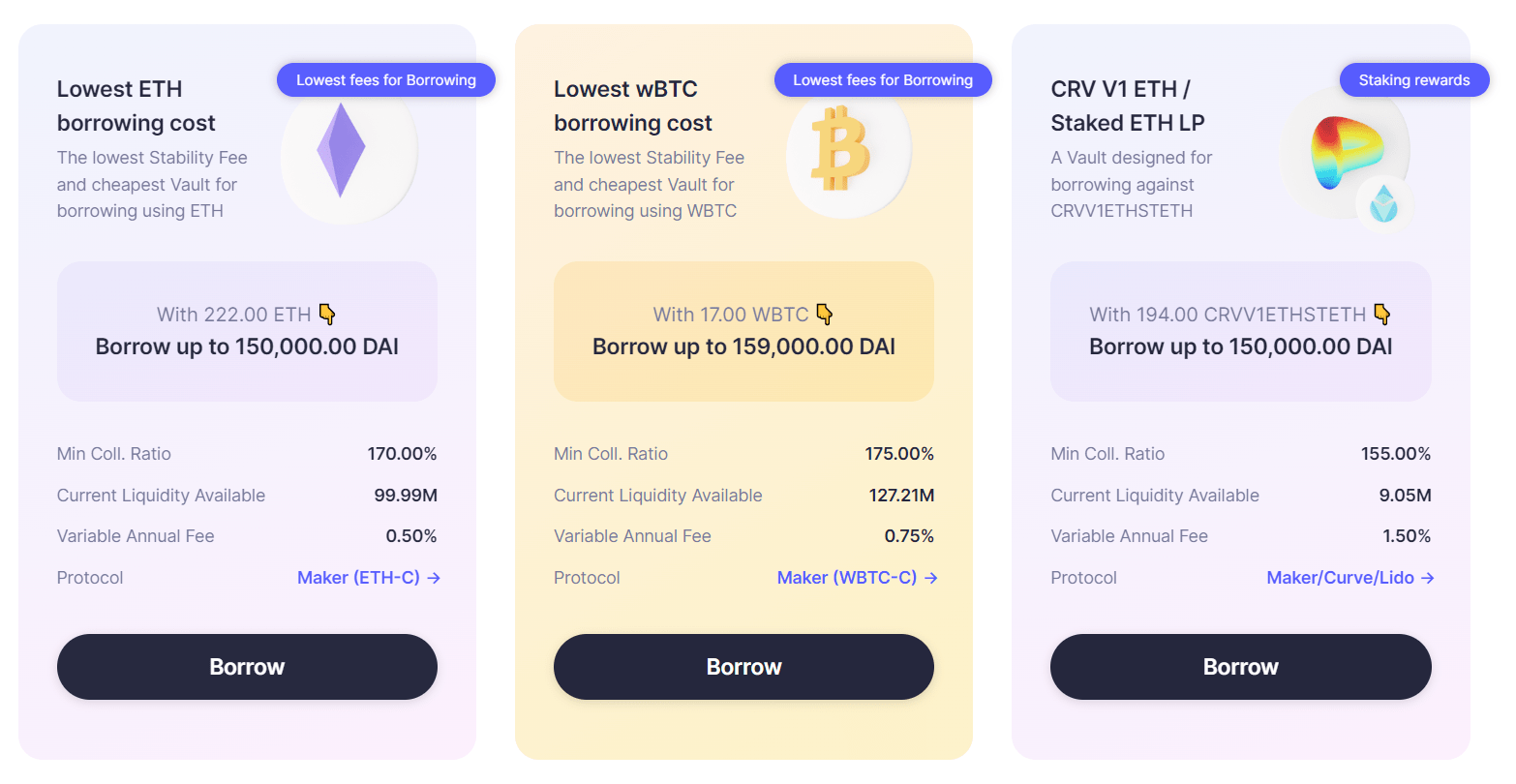 مجمعات اقتراض عملة DAI الرقمية