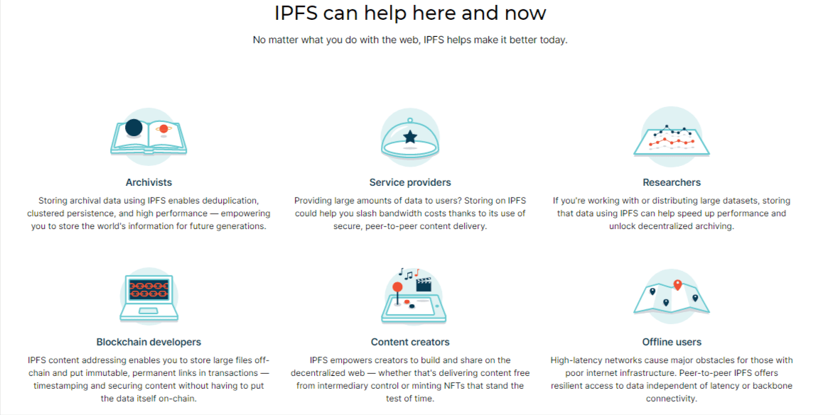 الجهات المستفيدة من خدمات مكدس IPFS