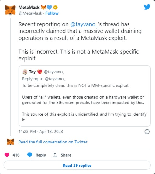 MetaMask تنفي سرقة أكثر من 10 مليون دولار من محافظها 2 image 279