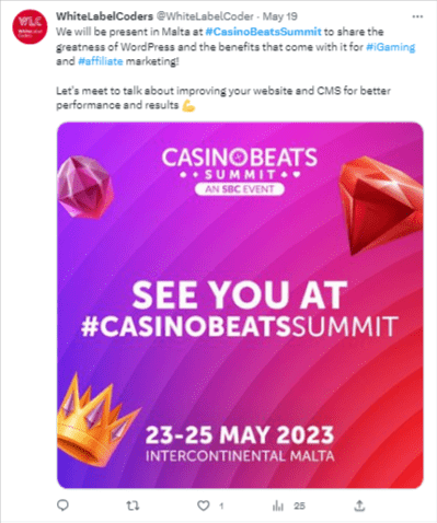 سعر عملة FUN الرقمية ينفجر بأكثر من 25% 8 صورة تغريدة تشير لمعلومات عن حدث Casino Beats Summit في مالطا