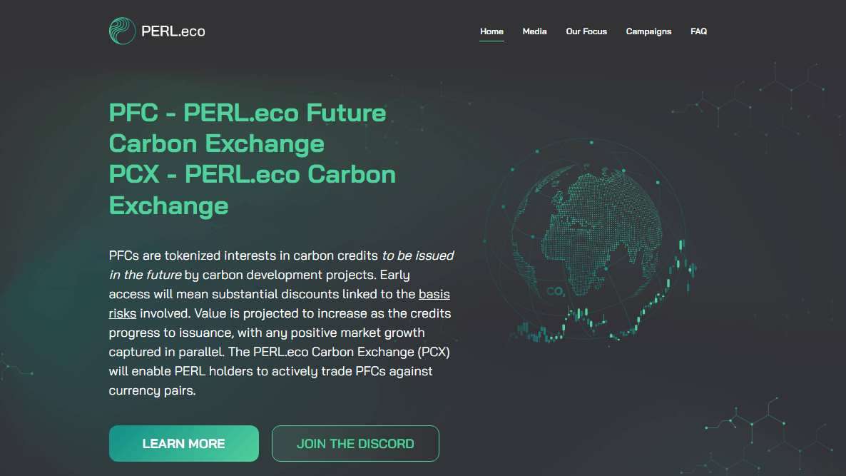 عملة PERL : ما هي وما هو مشروعها بلغة بسيطة؟ 5 صورة واجهة الموقع الرسمي لمنصة PERL.ceo اللامركزية