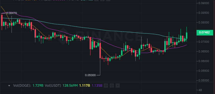 سعر الدوجكوين اليوم 24 يوليو وملاحظة الإرتفاع بسعرها