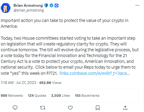 Coinbase تدعو المستثمرين للتصويت على قانون أمريكي جديد 2 image 499