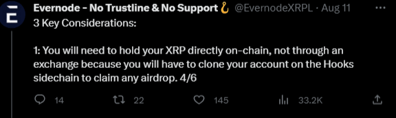 شبكة Evernode تعلن توزيع عملات رقمية مجانا لحاملي عملة XRP 5 صورة توضح متطلبات المشاركة في حدث الإيردروب الخاص بشبكة Evernode