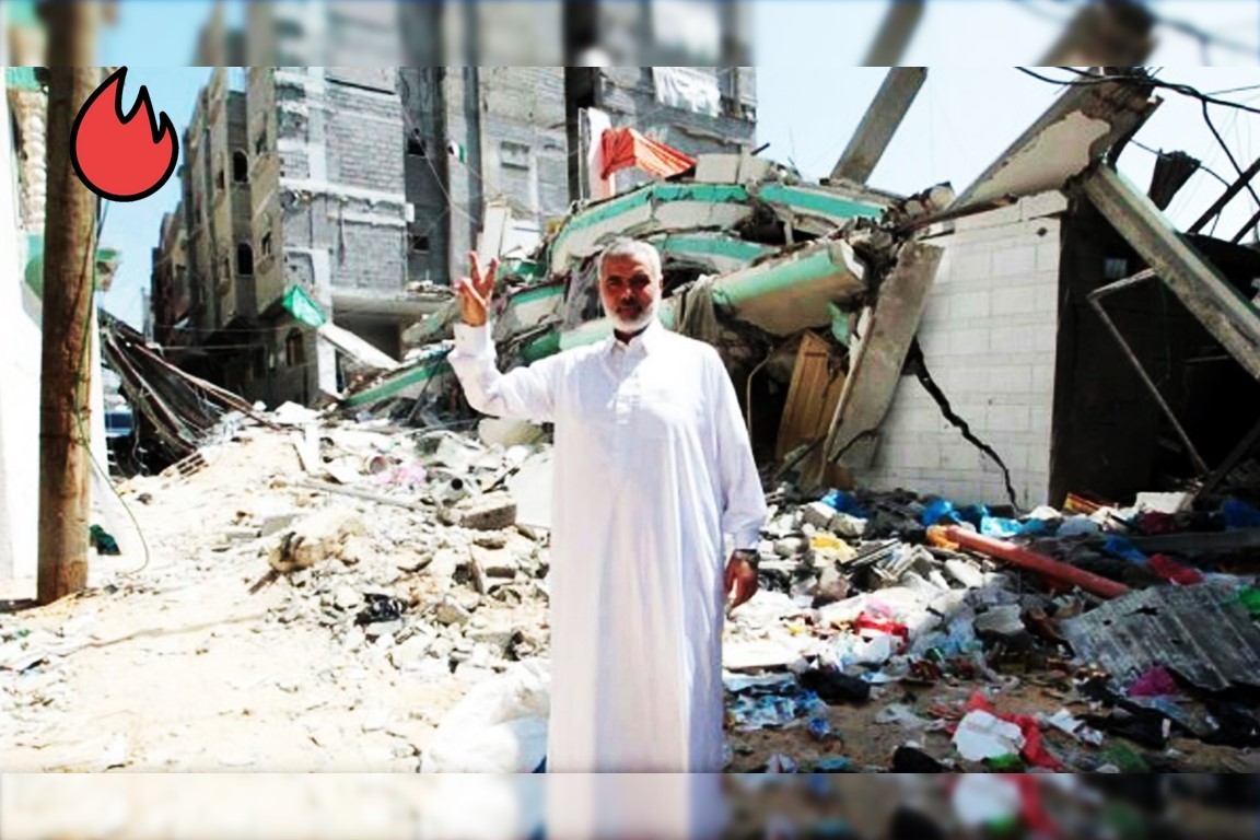 إسرائيل تقصف منزل إسماعيل هنية القيادي في حماس (صور)