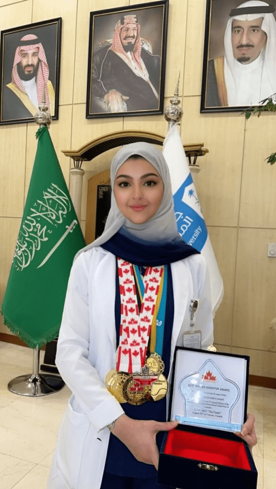 ريناد الحسين السعودية تحصل على جائزة أفضل امرأة مخترعة على مستوى العالم 2 image 174