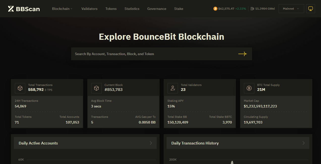 صورة منصة التداول الخاصة بشبكة BounceBit