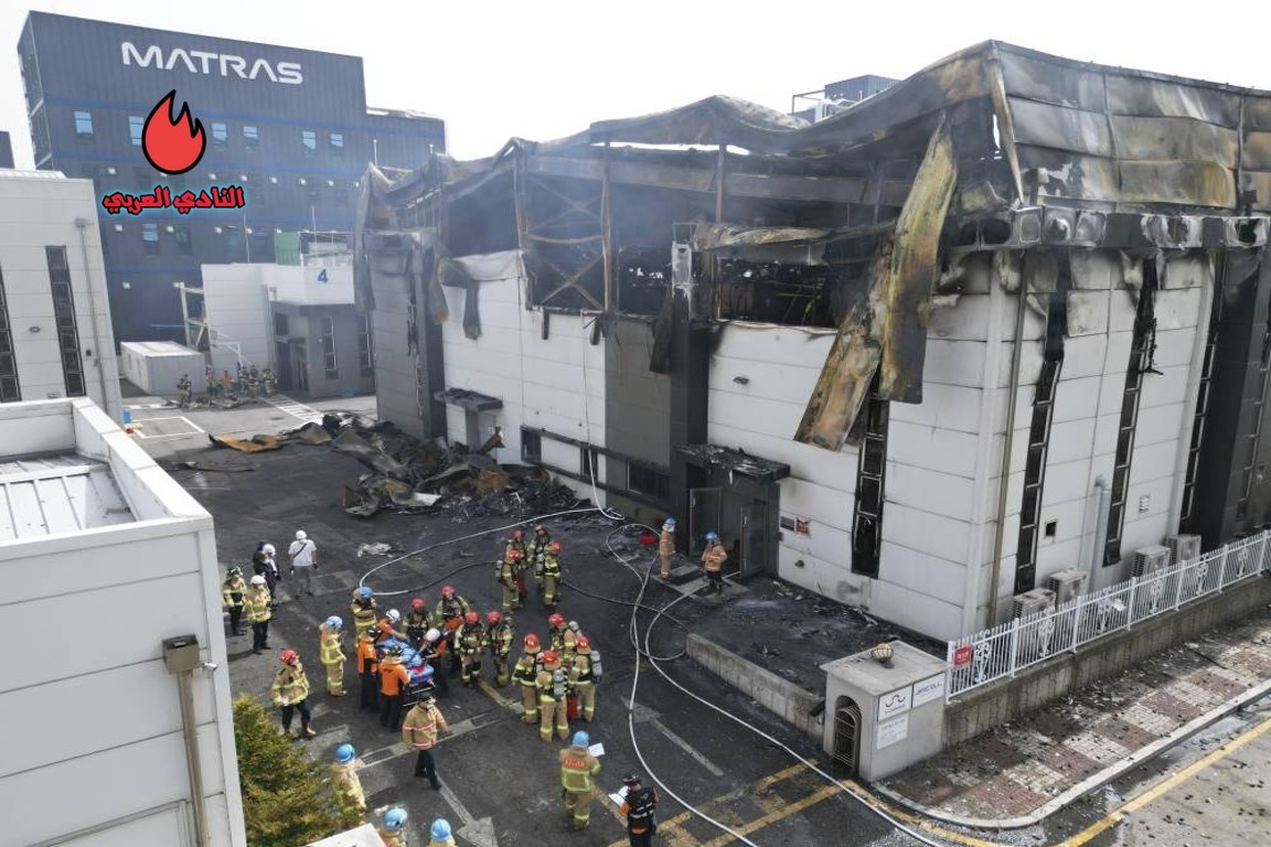 حريق يلتهم مصنع بطاريات ويفتك بالعاملين في كوريا الجنوبية